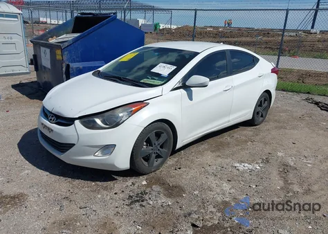 2013 Hyundai Elantra Gls z USA, uszkodzony, nr VIN 5NPDH4AE8DH287169
